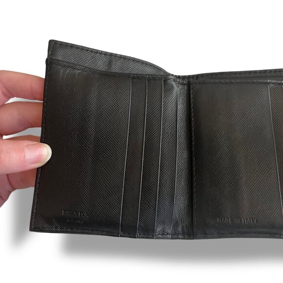 Black Prada Tessuto Nylon Trifold Wallet - Picture 7 of 12